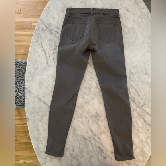 J Brand Gotham grey skinny jean with black zippers up leg size 27” - Picture 4 of 8